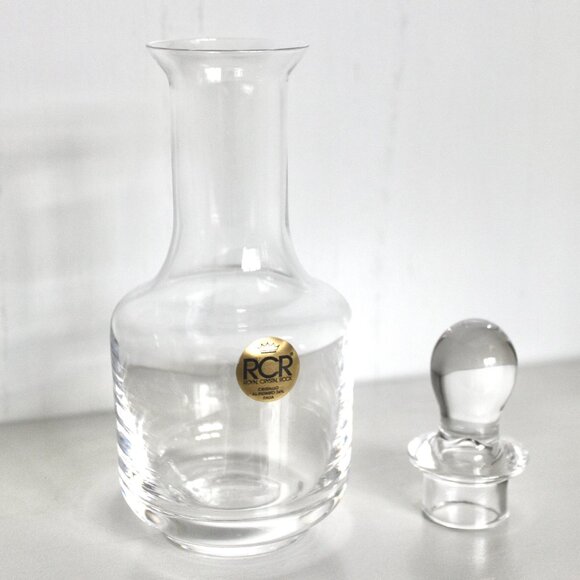 New Royal Crystal Rock Vintage 90's Italian Decanter with Stopper - Picture 1 of 6